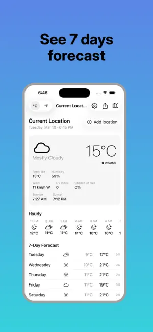 Weather Sunny: UV Index & Rain screenshot 1