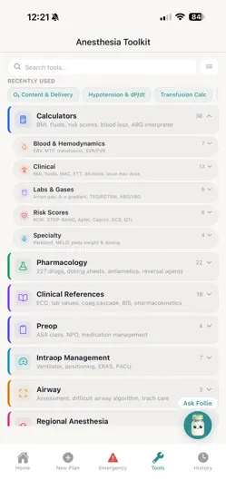 Follie – Anesthesia Assistant iPhone Screenshot 6