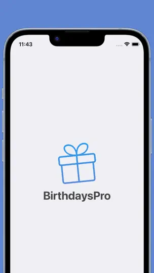 Captura de pantalla de BirthdaysPro en iPhone 8