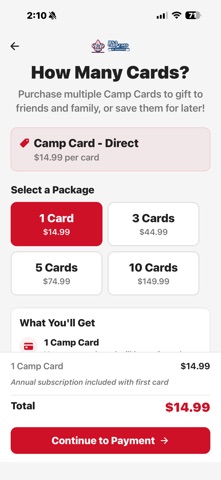 Camp Card Screenshot 2 of 5