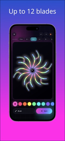 Neon Fidget Draw - Glow Spi... iPhone screenshot