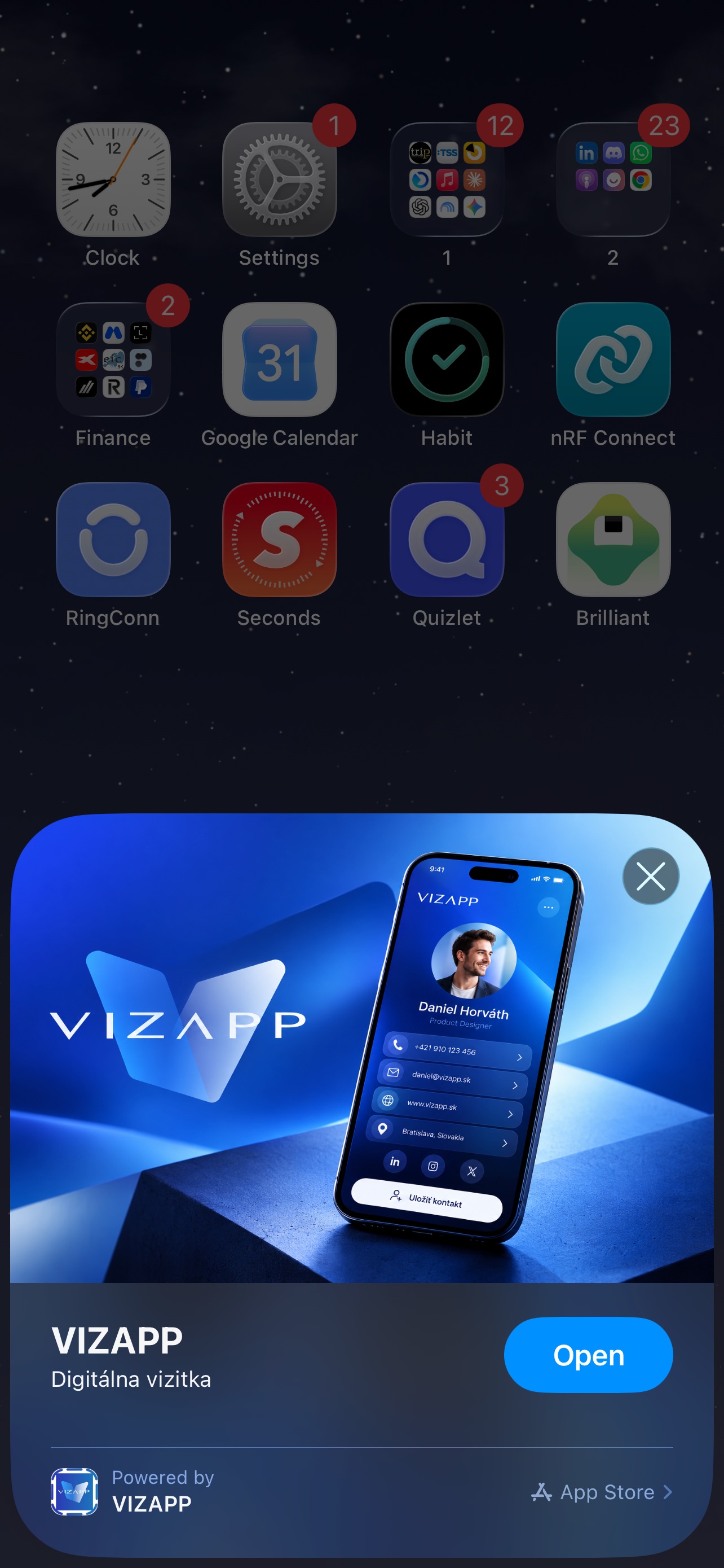 Screenshot 2 of VizApp: Digital Business Cards