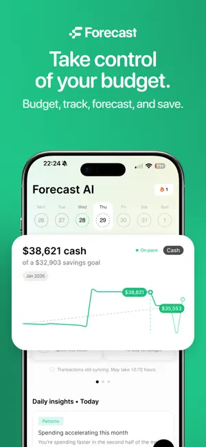 Forecast: Budget & Track Money screenshot 1