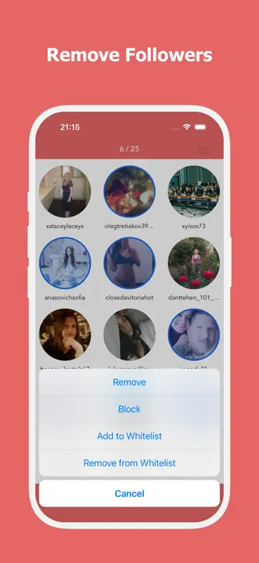 Unfollow for Instagram + screenshot 2 of 5