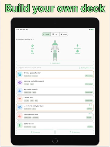 HealthDeck: Habit Card Game iPad screenshot