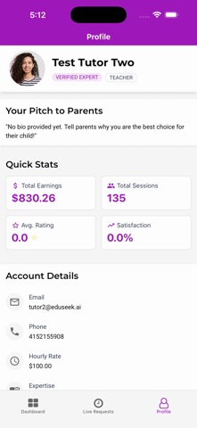 EduSeek AI for Tutors iPhone screenshot