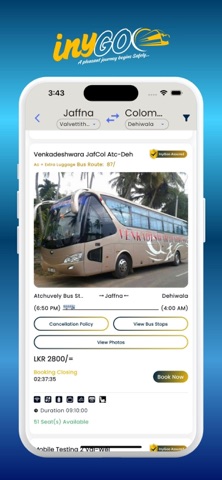 InyGoo Bus Booking & Tracking screenshot