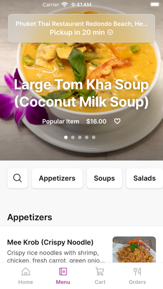 Phuket Thai Restaurant To Go iPhone screenshot 2 - Food & Drink app