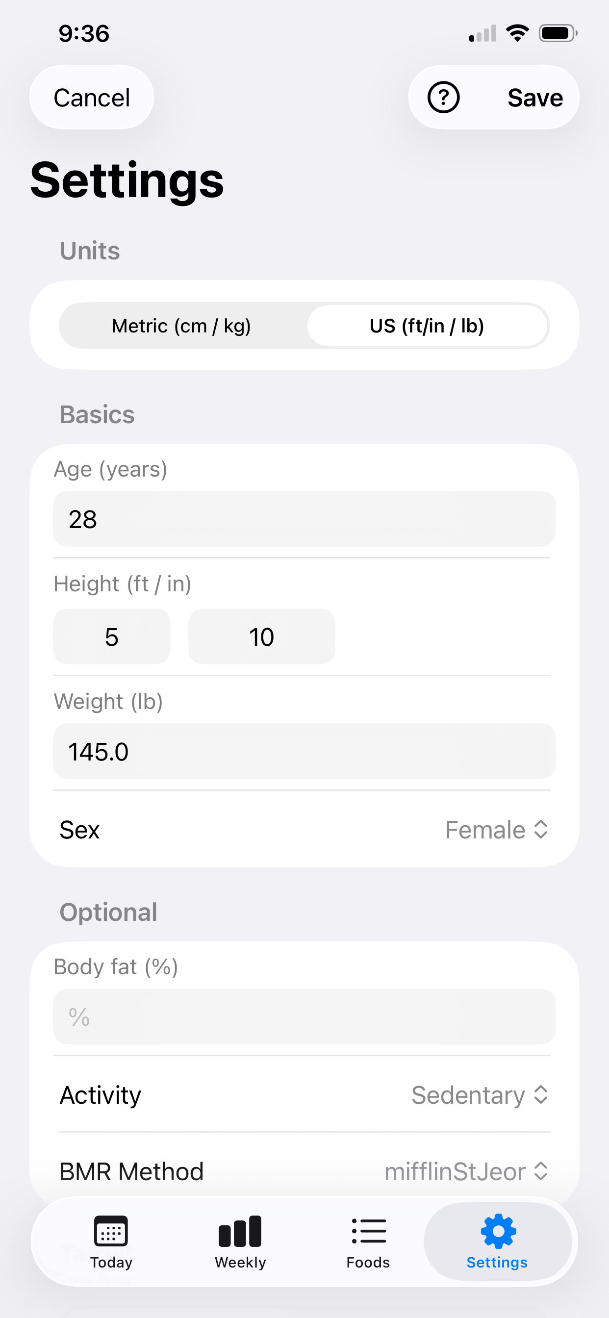 Simple-Calorie-Journal screenshot 4