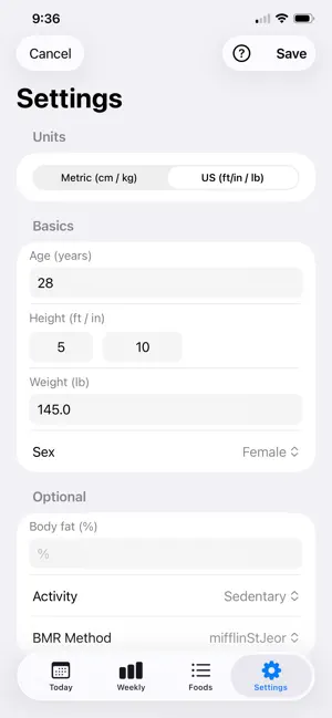 Simple-Calorie-Journal screenshot 4