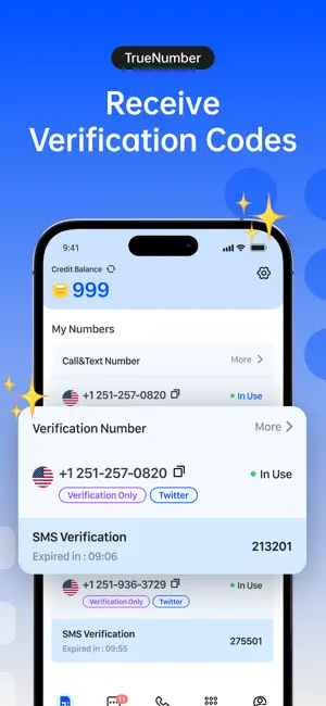 TrueNumber:Second Phone Number screenshot 2