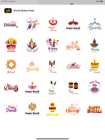 Diwali Stickers pack iPad screenshot