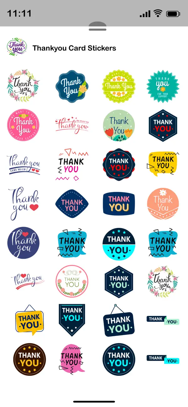 Screenshot #3 pour Thank you card Stickers