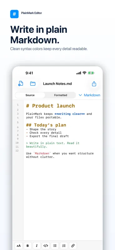 PlainMark Editor screenshot 2 of 6