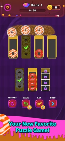 ColorDonut Sort Puzzle Game iPhone screenshot