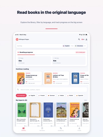 Bilingual Pages: Tap Translate iPad screenshot