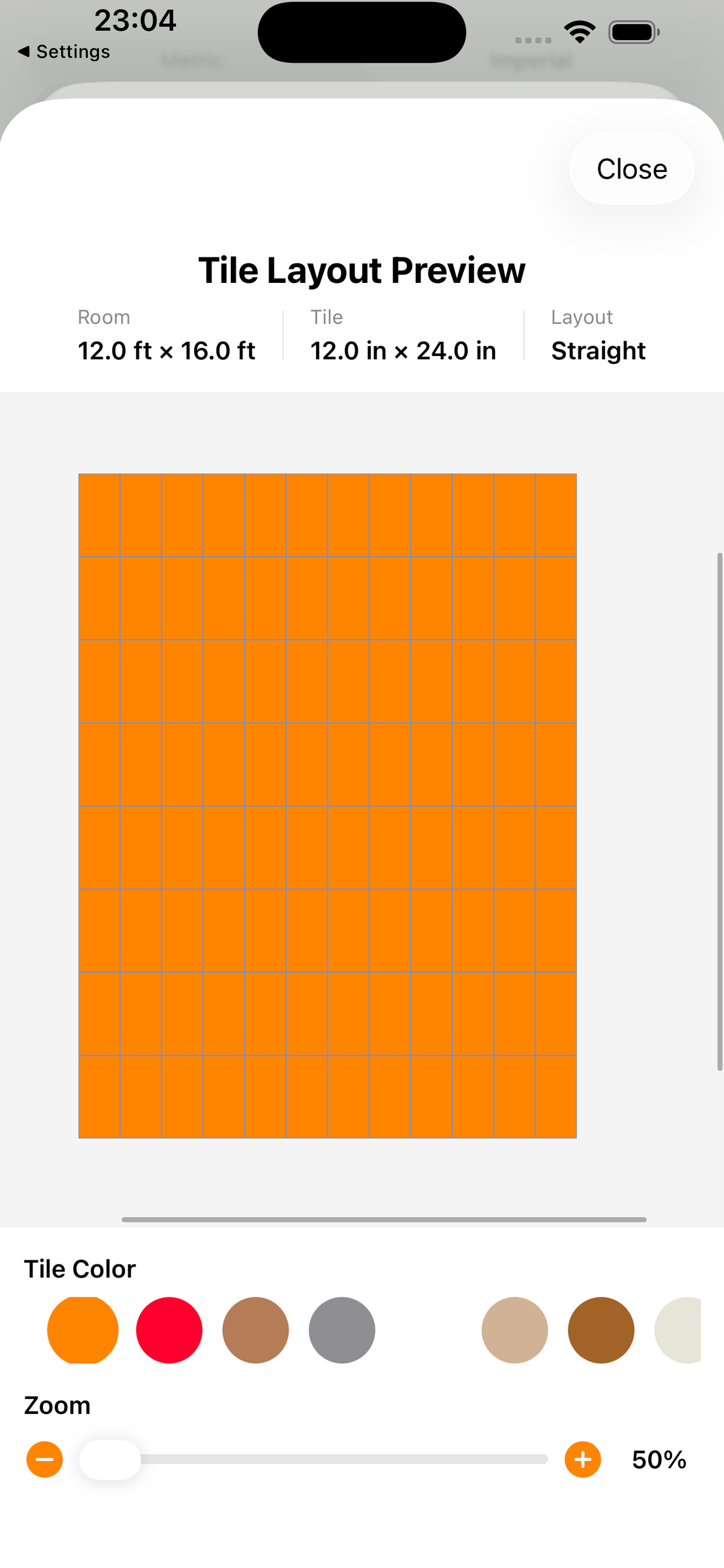 Tile Planner – Layout & Cost