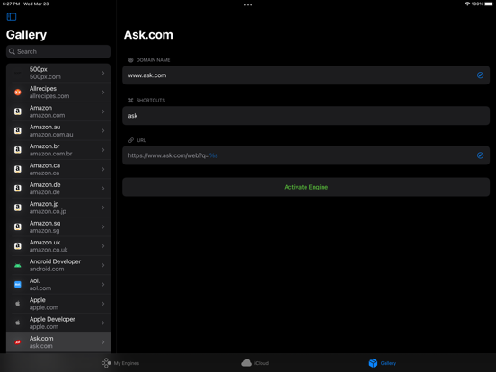 xSearch for Safari iPad app afbeelding 2
