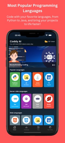 AI Code Editor & Compiler iPhone screenshot