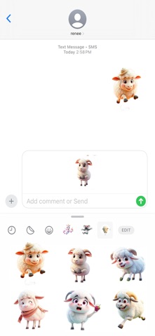 超级蓬松羊贴纸 screenshot