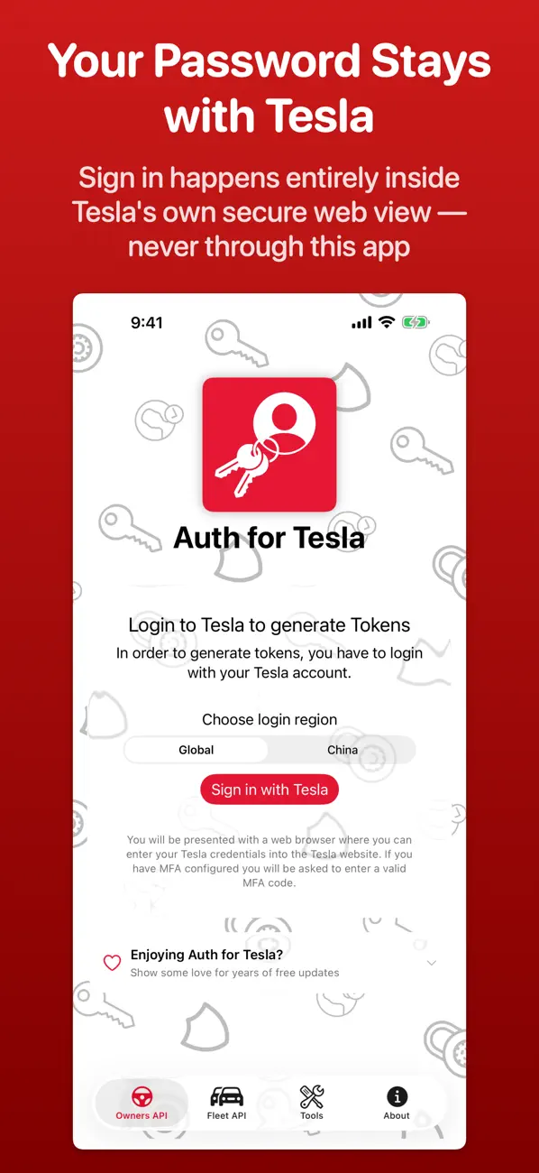 Screenshot #2 pour Auth app for Tesla