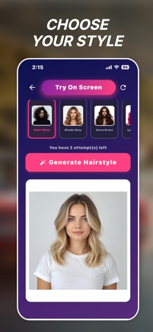 HairCanvas: AI Hairstyle TryOn iPhone screenshot