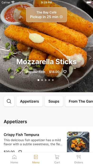 The Bay Café app screenshot 2