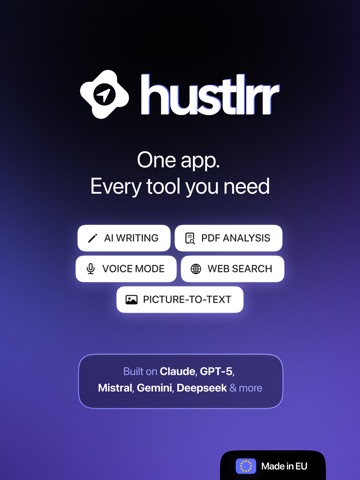 hustlrr - Question AI Chat iPad screenshot