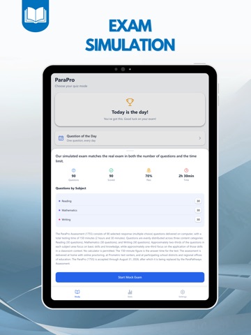 ParaPro Practice Test 2026 iPad screenshot