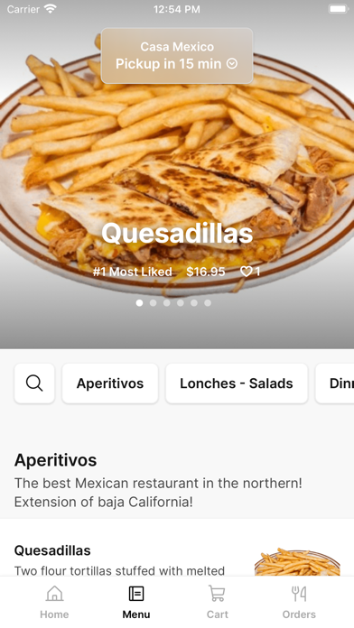 Casa Mexico iPhone screenshot 2 - Food & Drink app
