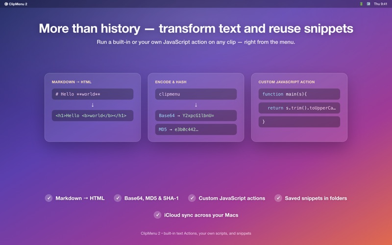 ClipMenu 2 screenshot