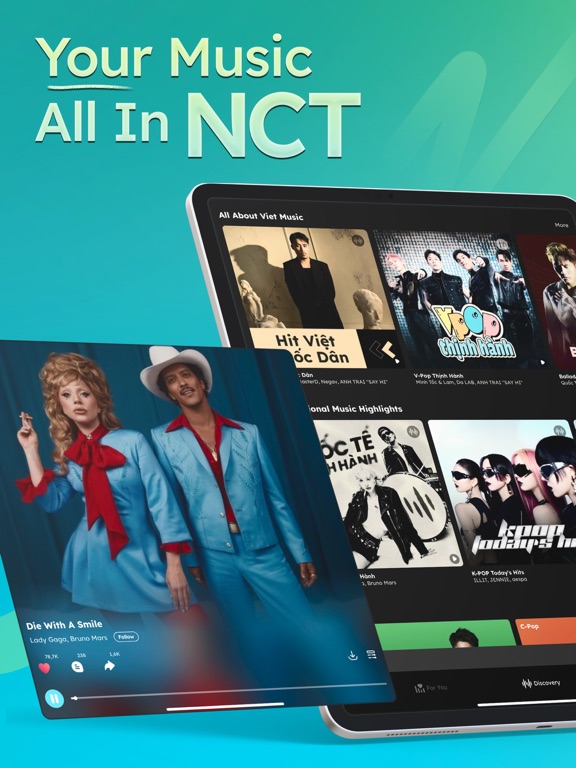 NCT - NhacCuaTui Nghe MP3 iPad screenshot 1 - Music app