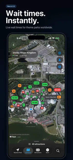 FWZ - Theme Park Wait Times screenshot 1