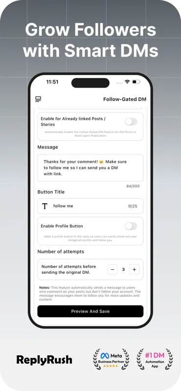 ReplyRush – DM Automation screenshot 4 of 9