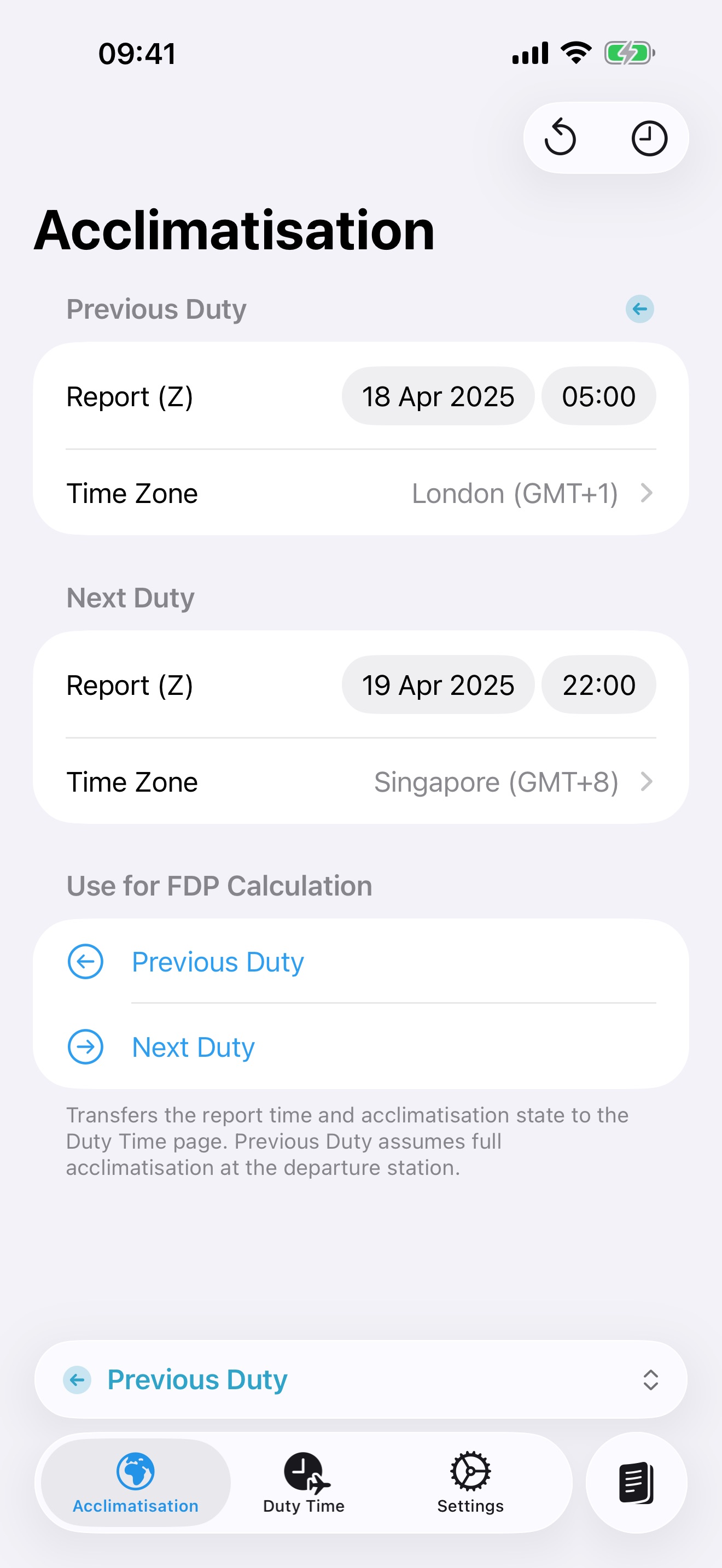 EASA FTL Calculator screenshot 4