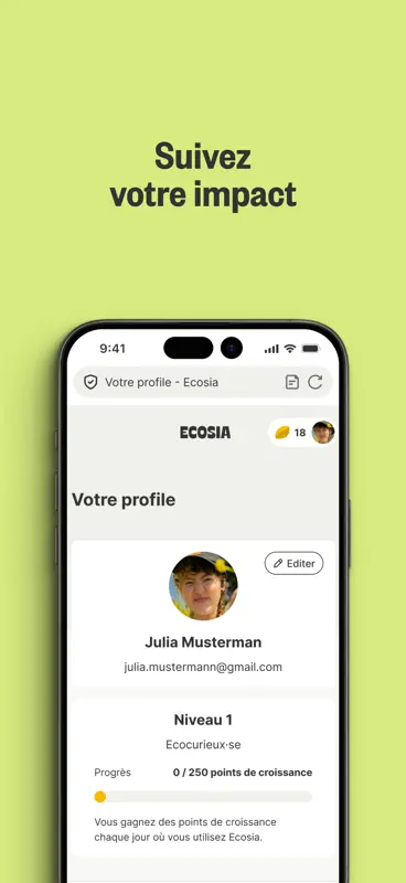 Ecosia : recherchez, plantez screenshot 3 of 6