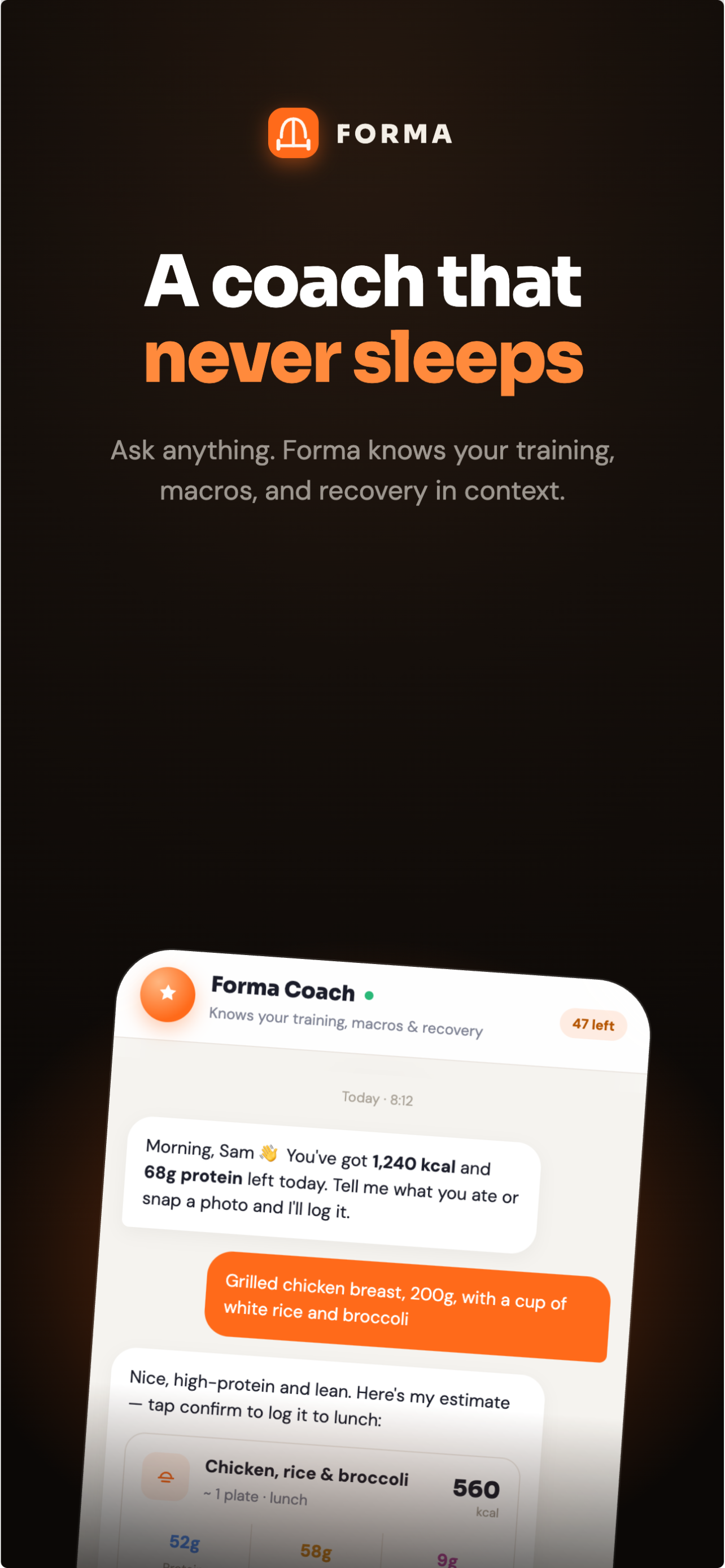 Forma: Workout & Nutrition screenshot 5