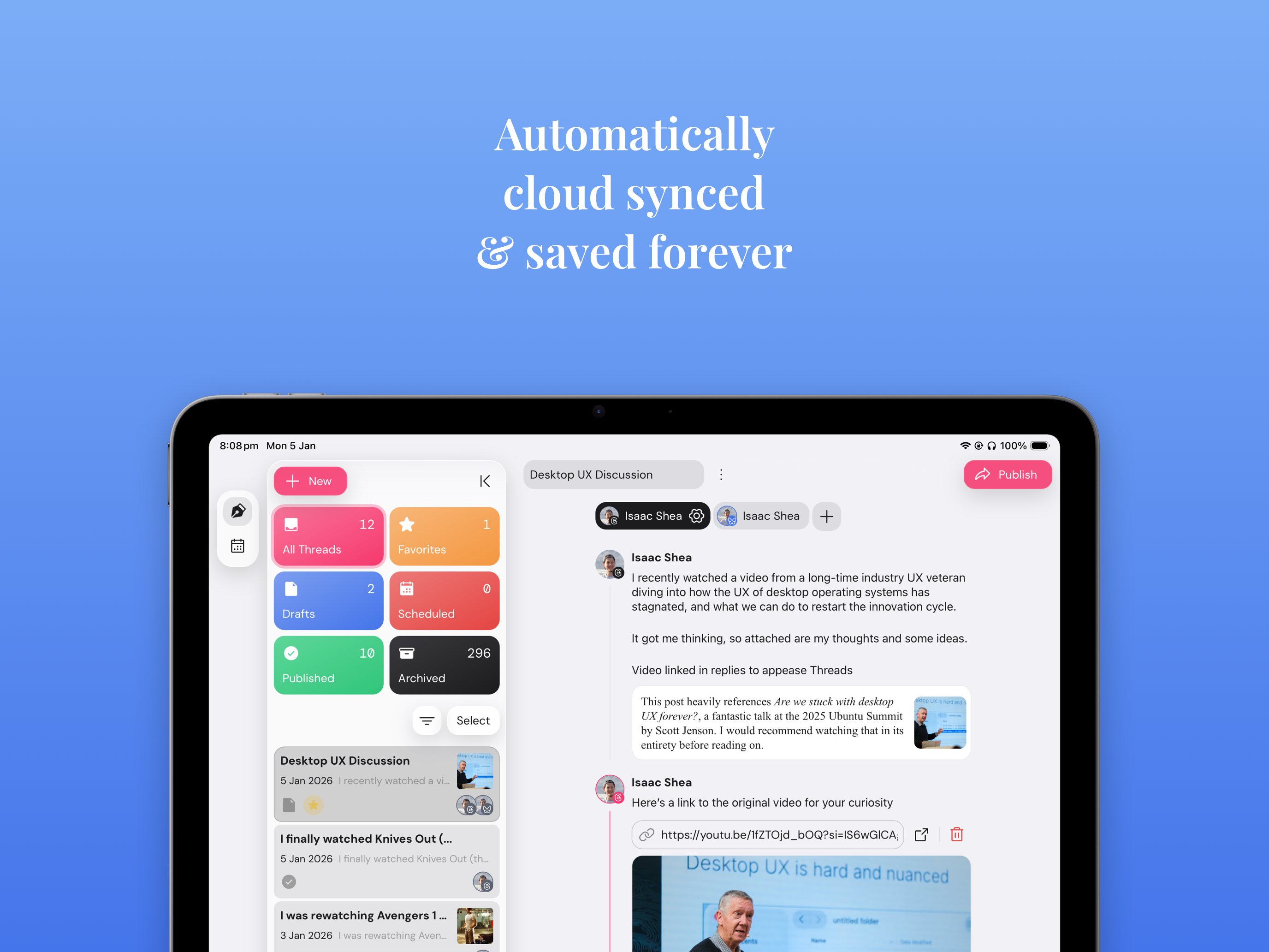 Threaditor: write for everyone