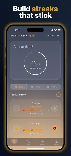 HabitCheck - Habit Tracker screenshot 1