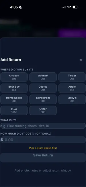 ReturnIt — Returns & Rebates screenshot 1