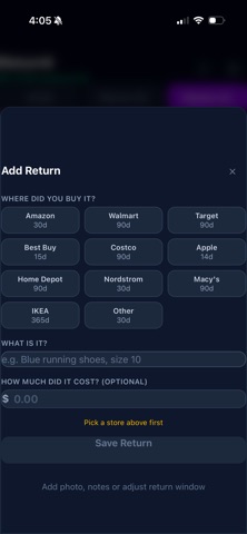ReturnIt — Returns & Rebates Screenshot 1 of 5