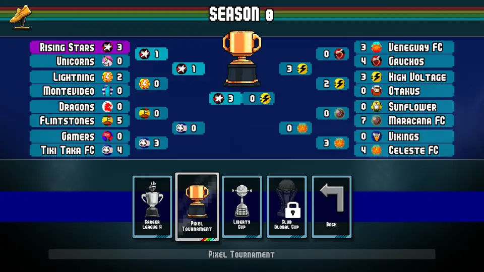 Captura de pantalla de Pixel Cup Soccer - Mobile en iPhone 8