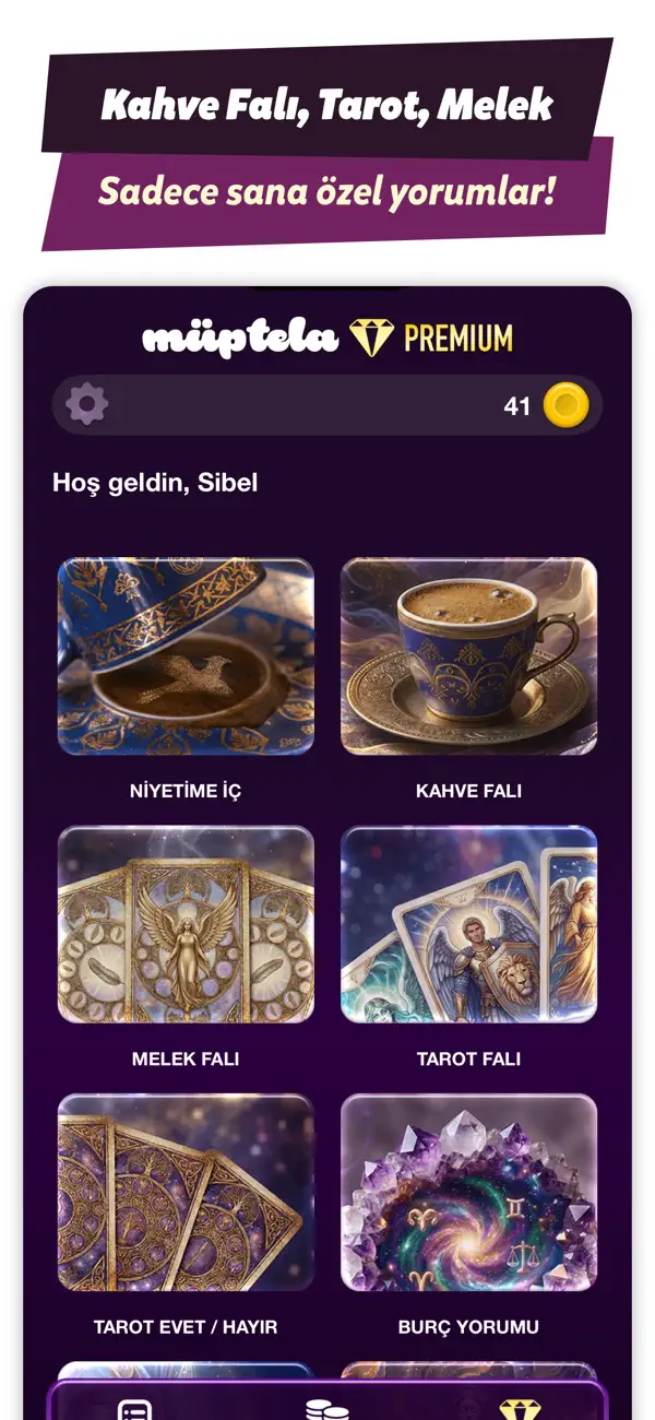 Screenshot #1 pour Müptela - Kahve Falı, Tarot