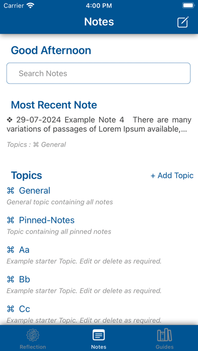 JOTTER REFLECTIONS Screenshot