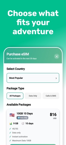 FreeBird - eSIM for travelers screenshot