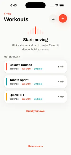 Ritmo: Jump Rope HIIT Timer screenshot 1