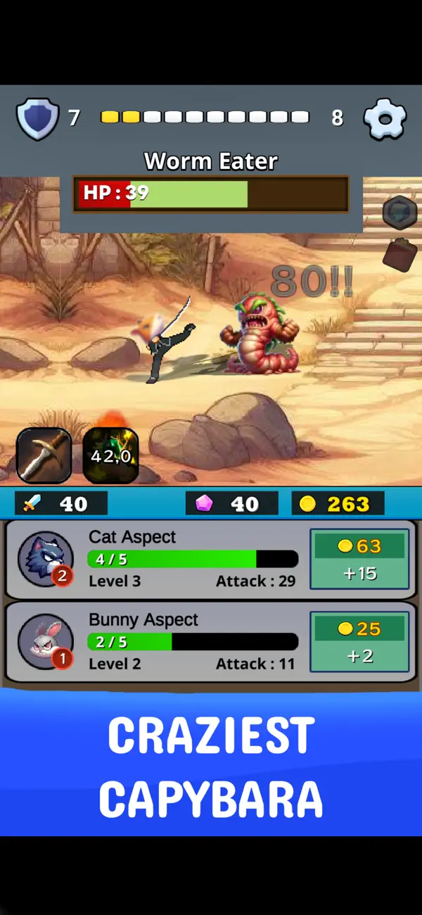 Screenshot #1 pour Capybara Attack!