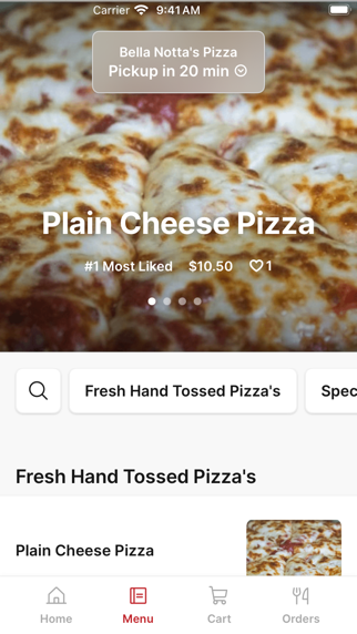 Bella Notta's Pizza iPhone screenshot 2 - Food & Drink app