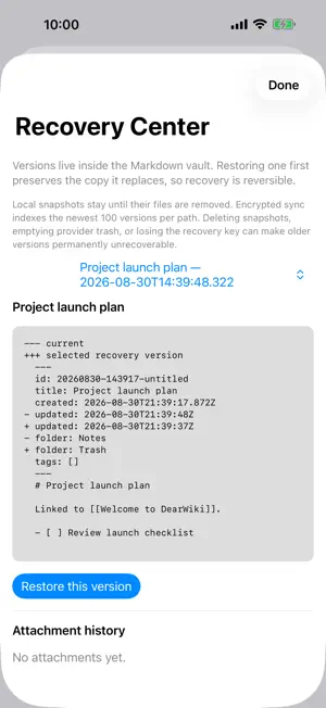 DearWiki screenshot 1