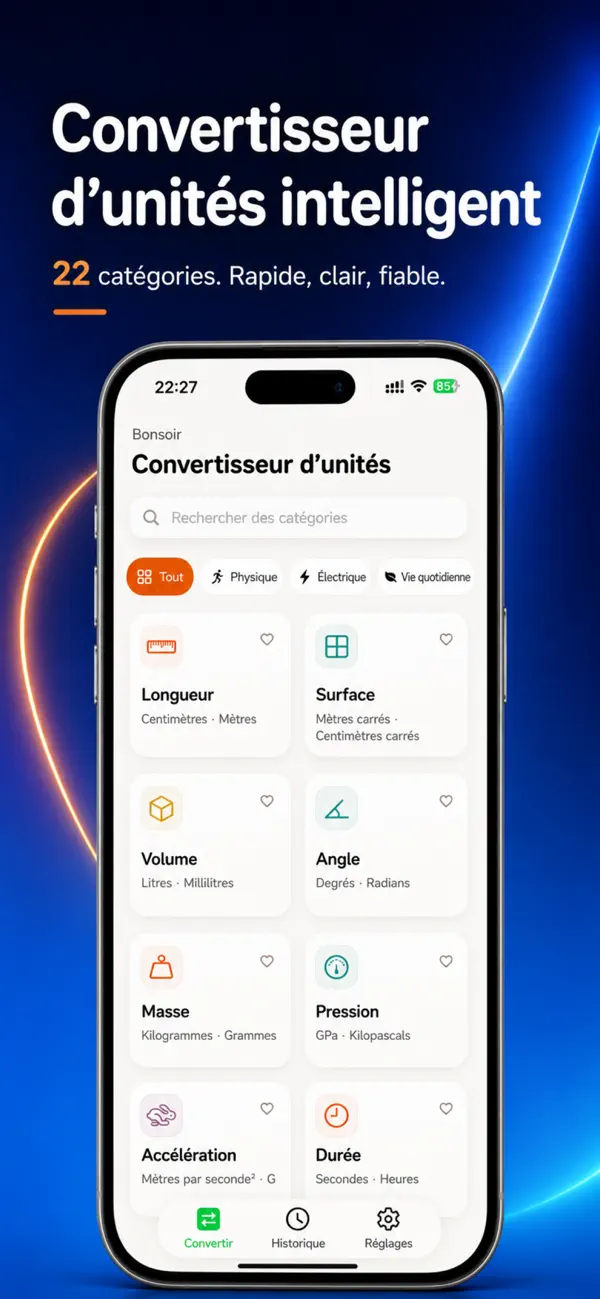 Screenshot #1 pour Convertisseur Unité et Devise